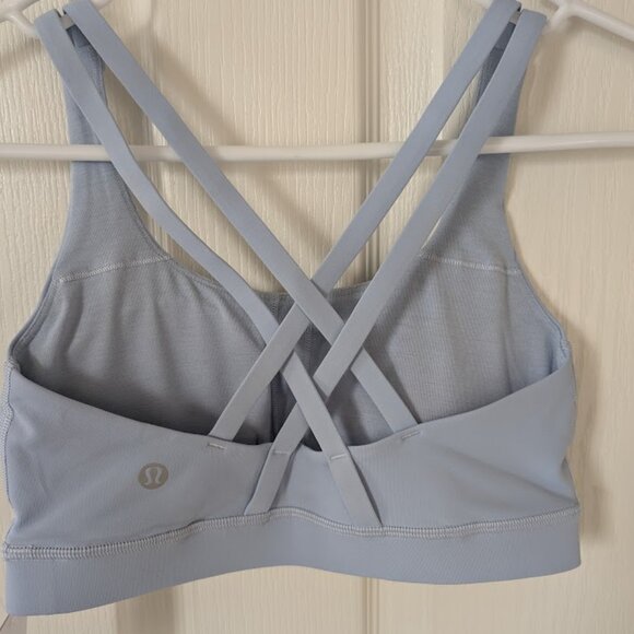 lululemon Energy Longline Bra Medium Support, B–C Cups, Sz 4, Blue Linen - Picture 2 of 3